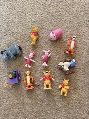 Lot Of Vintage Winnie The Pooh PVC Figures And More Honey Wagon